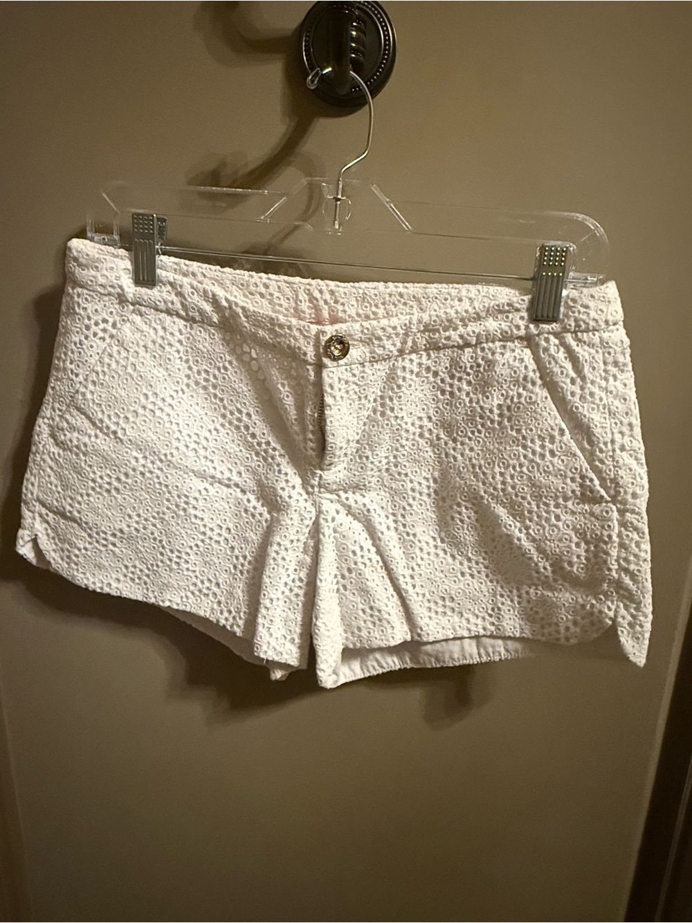 Lilly Pulitzer White Eyelet Cotton Shorts